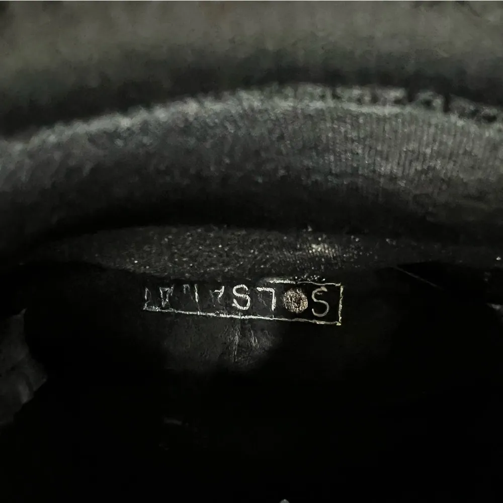 Sol Sana Shimmer Sock Booties Black Silver Metallic 36/5.5 Glam Block Heel Chic - Image 15