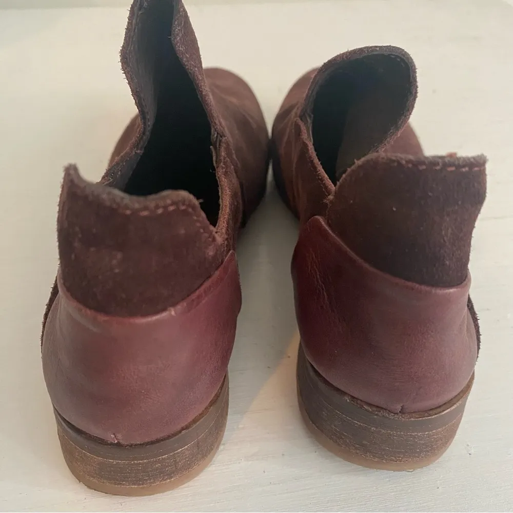 Diba True Make Up Leather Suede Ankle Bootie Shoes Oxblood Sz 6.5M - Image 7