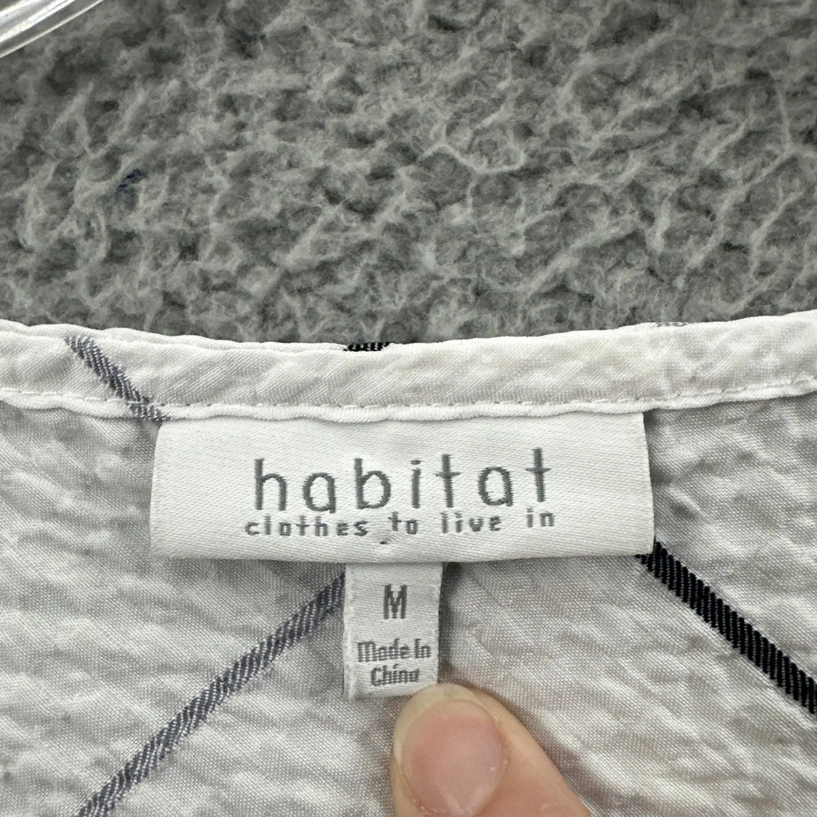 Habitat Clothes To Live In Blouse Top Textured Lagenlook Artsy Women's Medium - Image 3