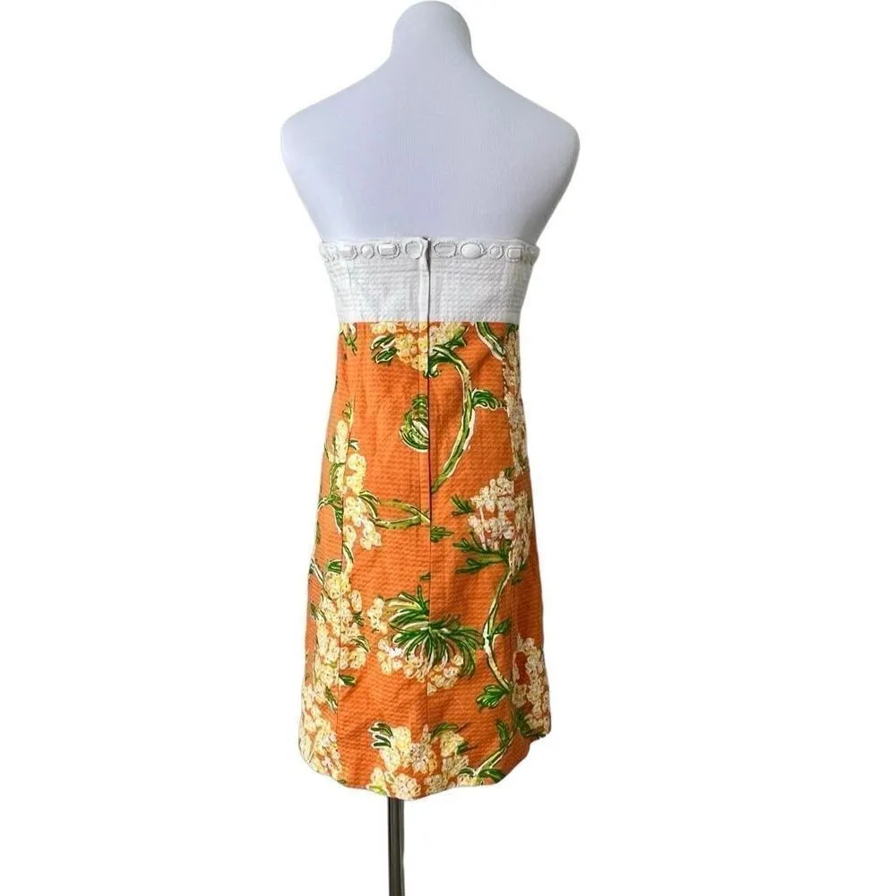 Lilly Pulitzer 78400 The Bowen Dress Strapless‎ Lace Down by the Docks sz 6 - Image 6