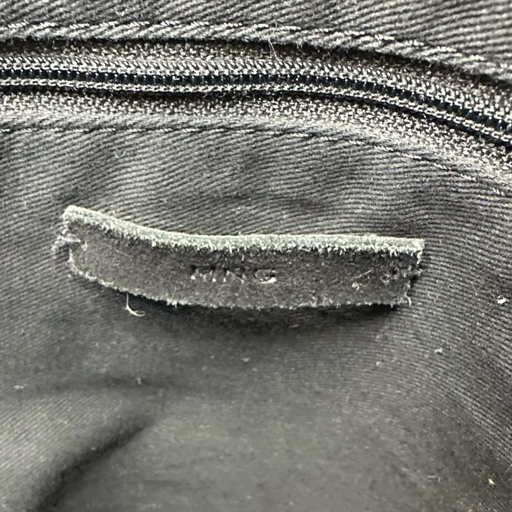 MNG Mango Black Suede Tote Crossbody Purse Bag Large 18x12” - Image 7