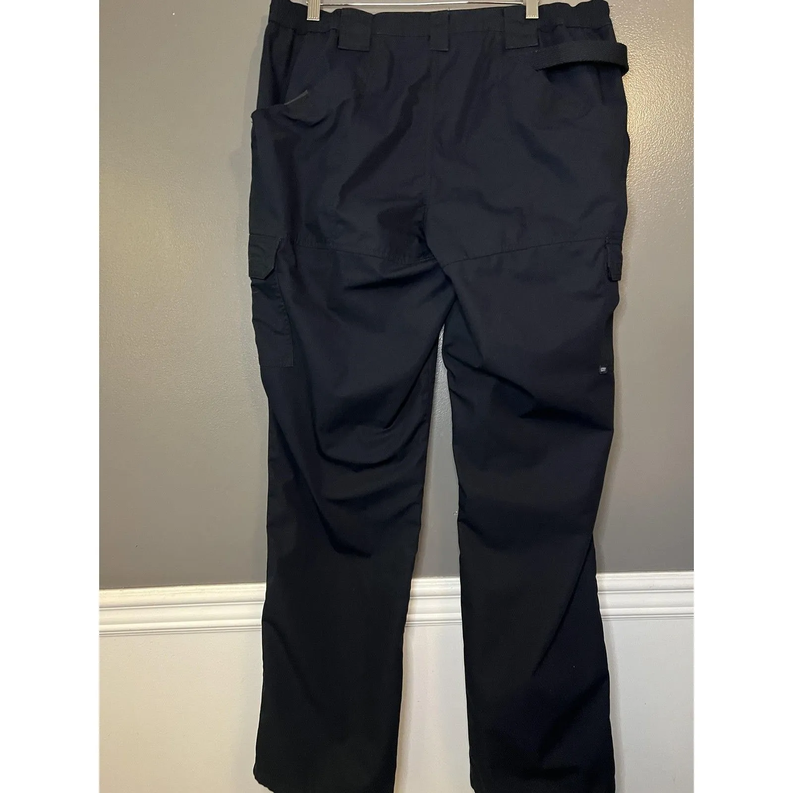 5.11 Tactical Pants Womens 20 Long Blue Cargo Elastic Waist Work Pockets - Image 5