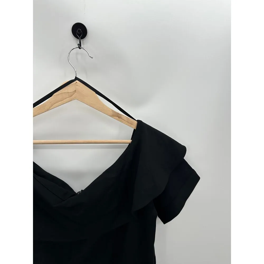 Ann Taylor Top Women XL NWT Off The Shoulder Ruffle Top Rayon Nylon Loose - Image 3