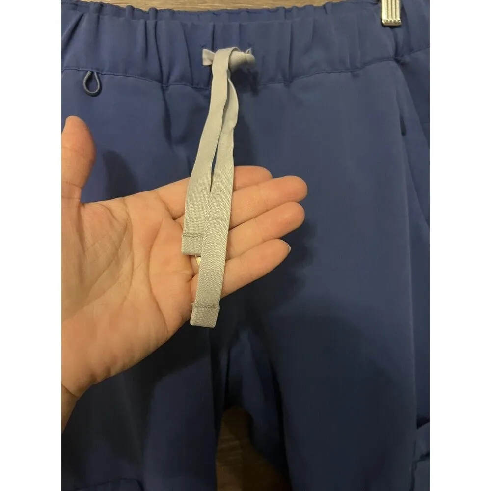 FIGS Women Technical Collection Scrub Blue Pants Size Small Pockets Medical - Image 3