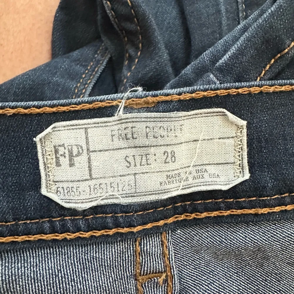 Free People Dark Wash Skinny Jeans - Image 4