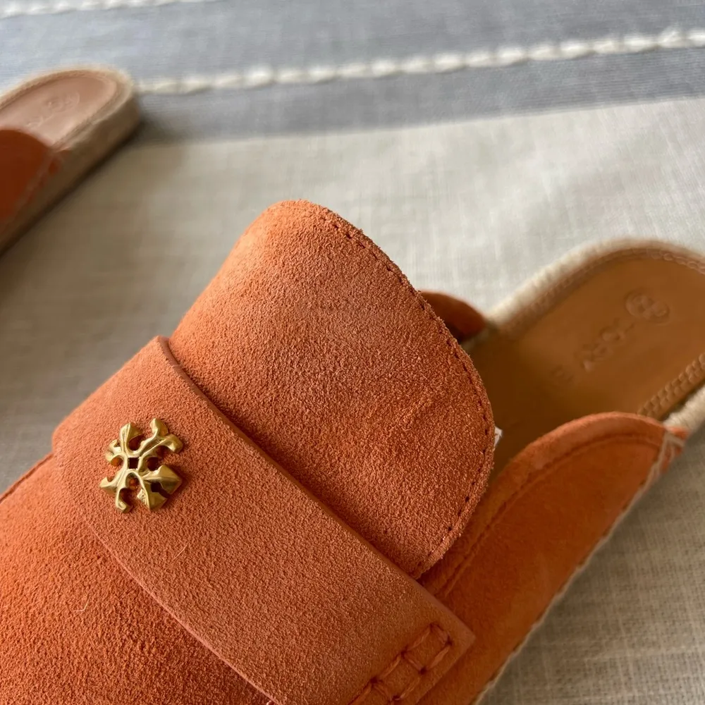 Tory Burch Seaside Mule Espadrille Sandals Sienna Rose Orange Size 9 - Image 6