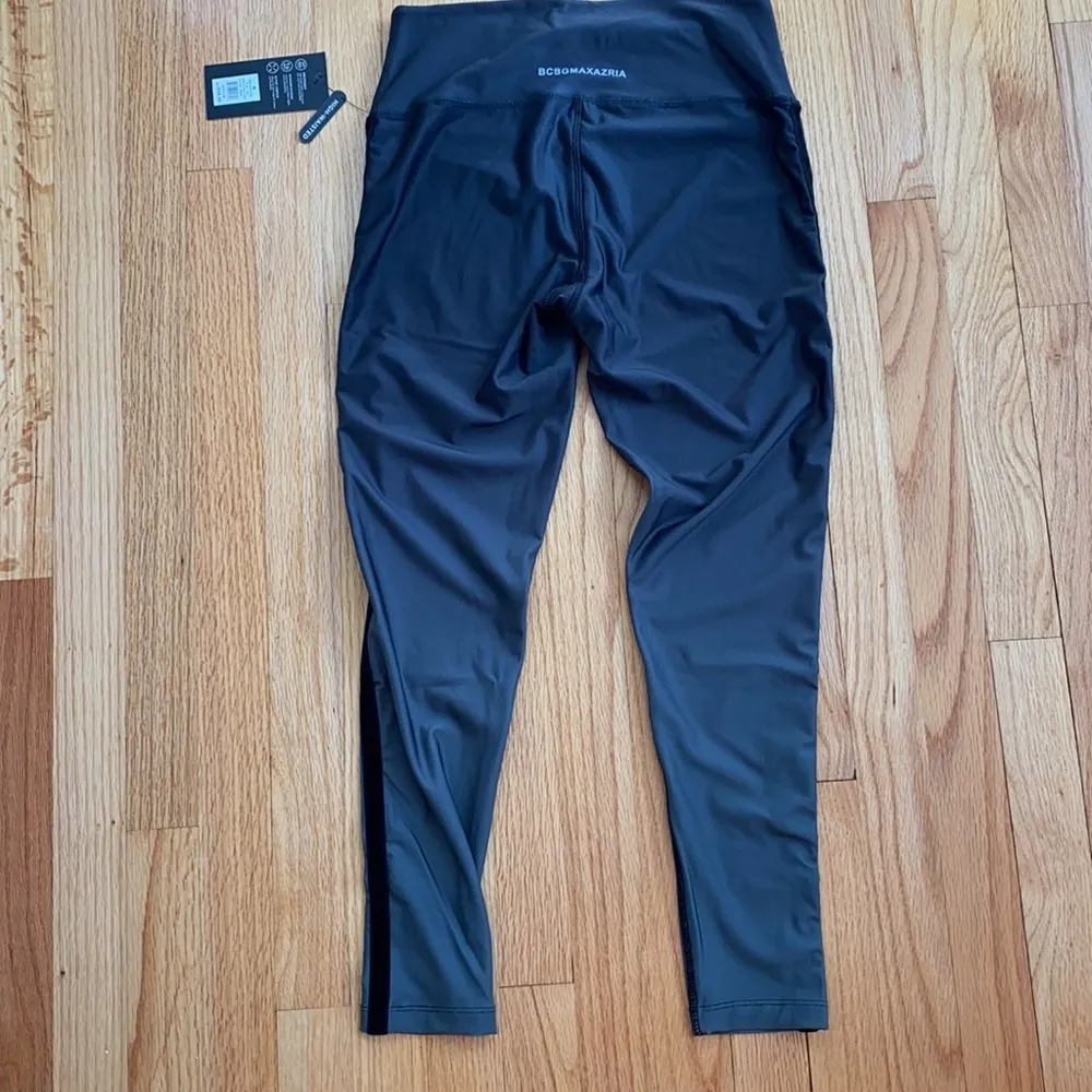 BCBGMaxAzria Iris Velvet Stripe Ombré Leggings M Legging Comfort Athleisure‎ - Image 8