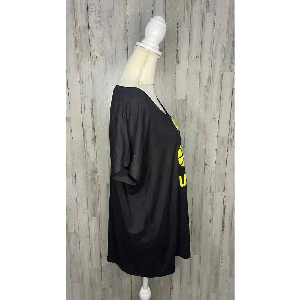 NWT NBA Utah Jazz Women's Black‎ Graphic Print T-Shirt Size Medium Short Sleeve - Image 3