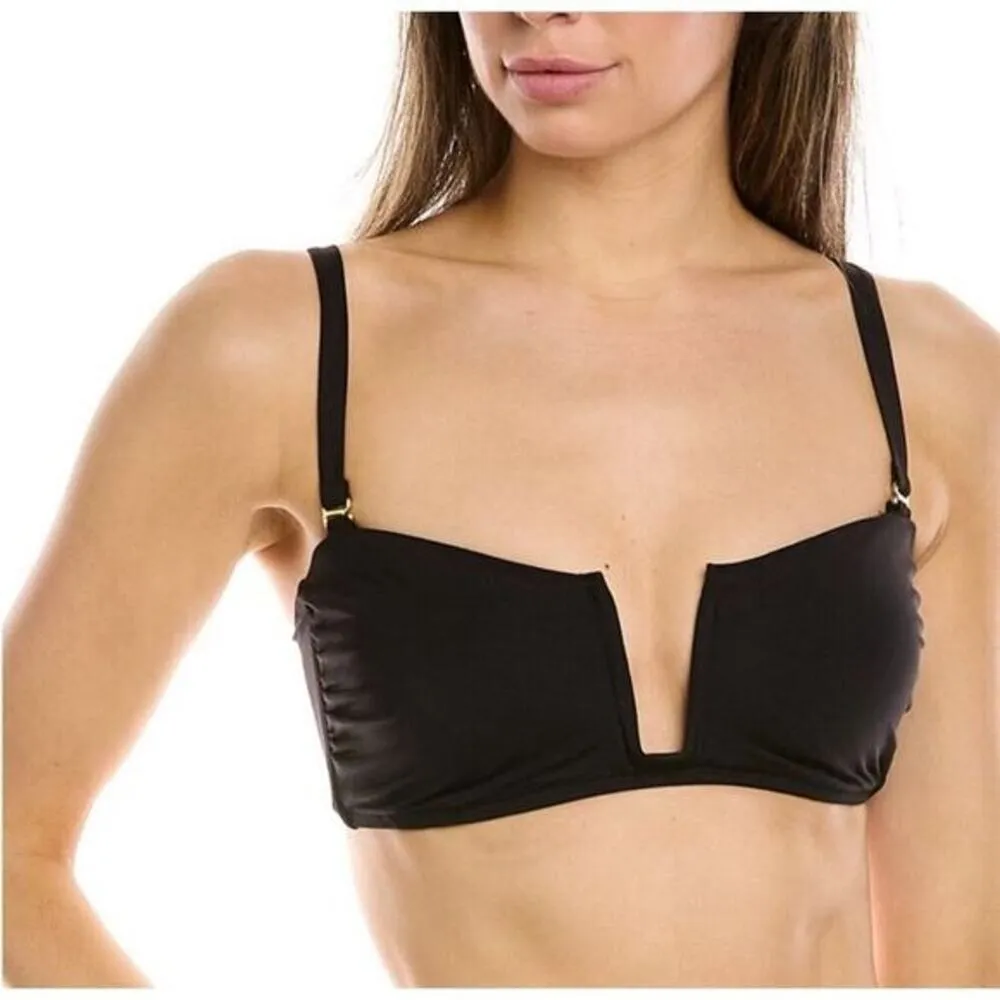 Andie Cartagena Convertible Plunge Bikini Swim Top in Black NWT - Image 8