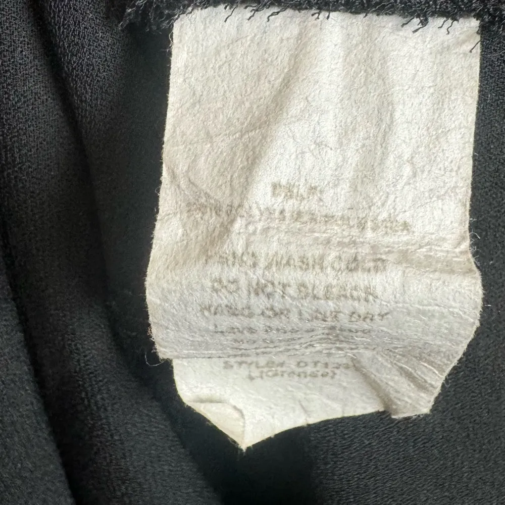 Stella Luce black high neck asymmetrical hem tunic top size large - Image 5