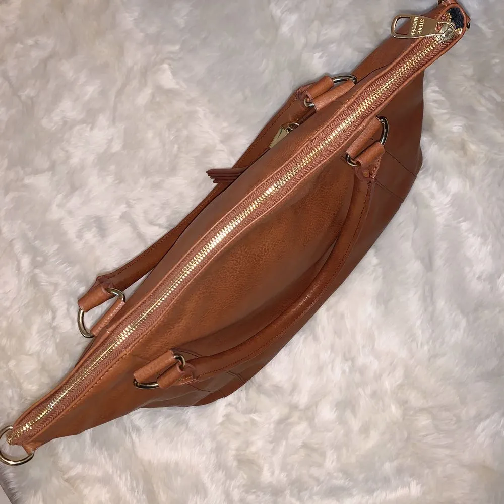 Steve Madden | Cognac Satchel / Large Tote - Image 4