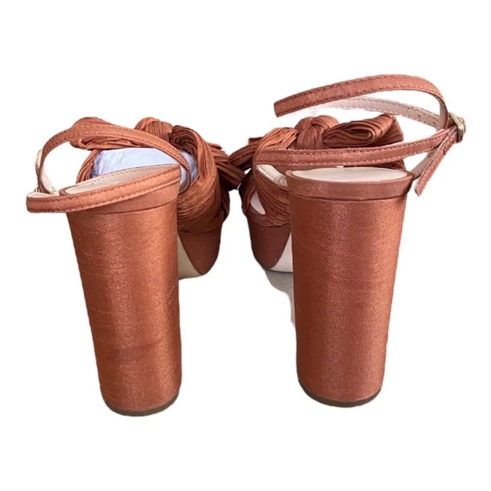 Loeffler Randall Natalia Platform Sandal Block Heel
Terracotta Organza NEW - Image 10