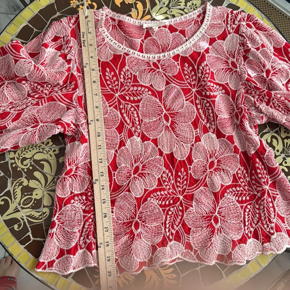 SOLITAIRE EMBROIDERED BLOUSE SZ: L - Image 5