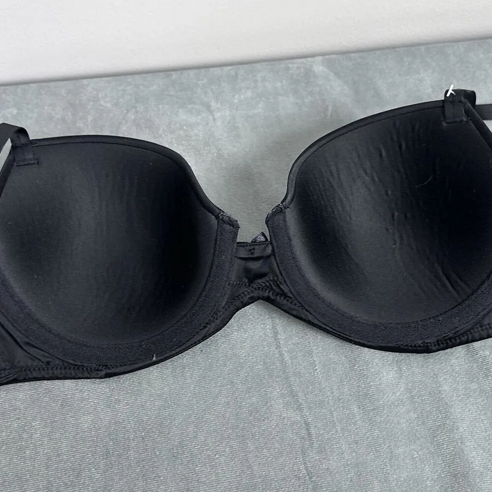 Spanx Bra La Mode Bra 32C Balconette Black Lined Underwire Lined - Image 6