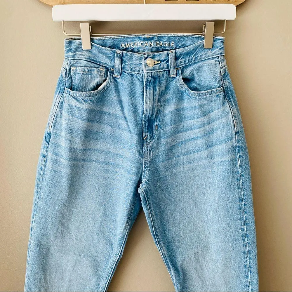 American Eagle Outfitters Mom Jean Blue Sz 00 Short - Image 2