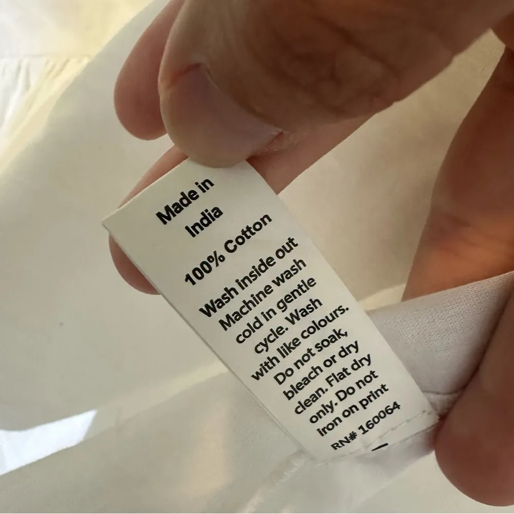 Addison Bay White Cotton Ruffle Sleeve Dress Womens New XS White - Image 5