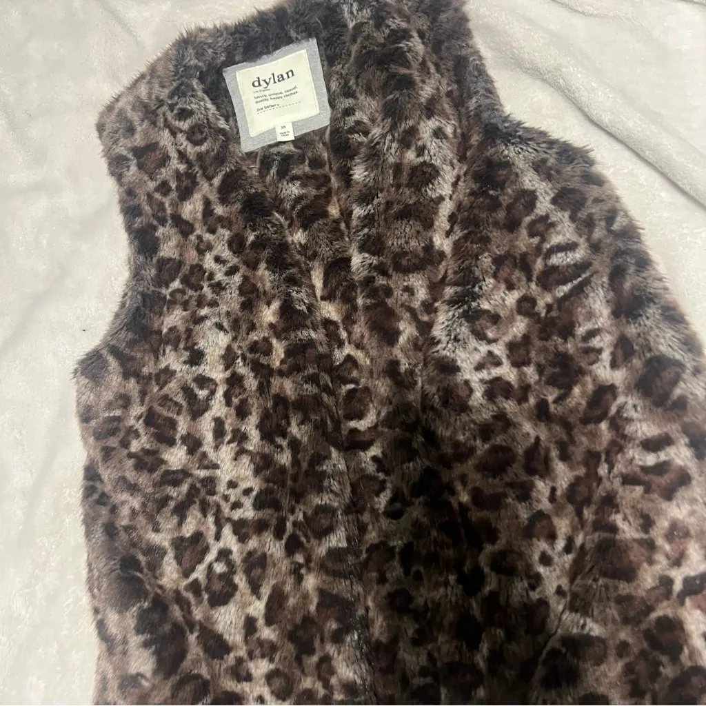 Dylan Brown Faux Fur Vest - Image 2