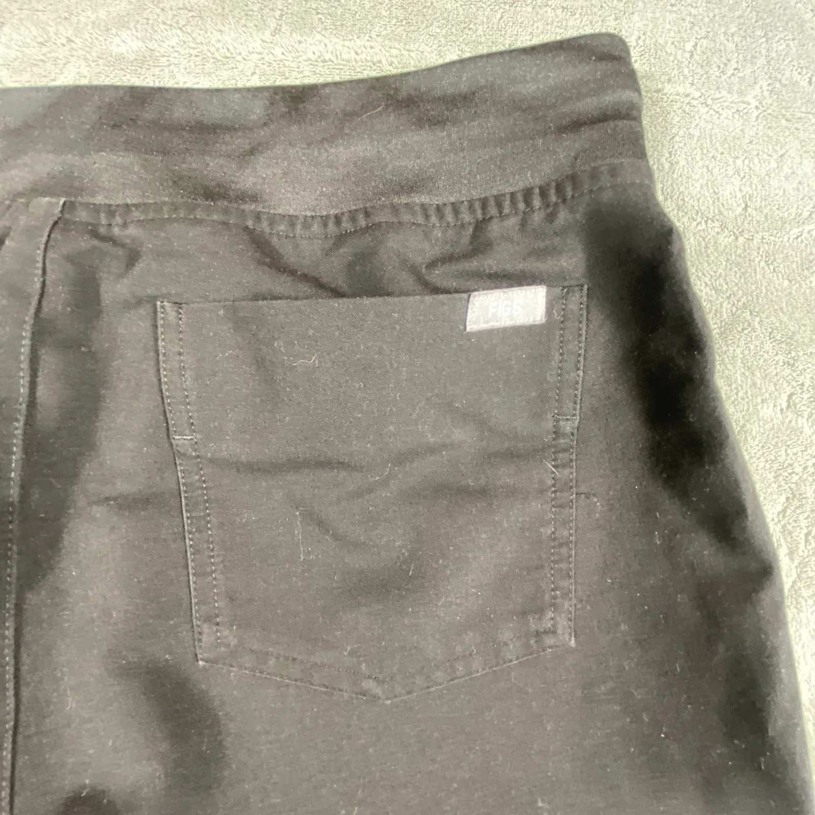 FIGS  Zamora Jogger Scrub Pants Size Large Women's Black Technical Collection - Image 3