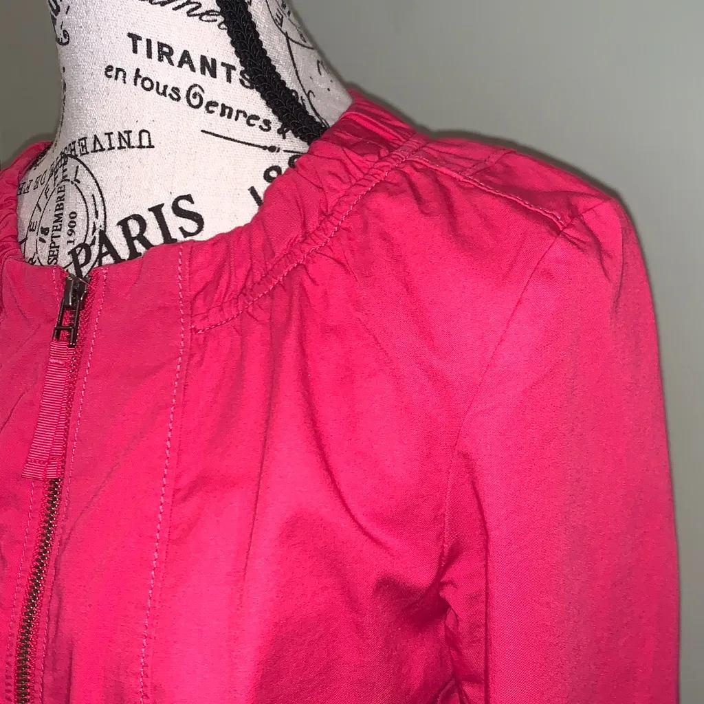 LOFT Hot Pink Lightweight Cotton Jacket Women’s XS Extra Small - Image 3