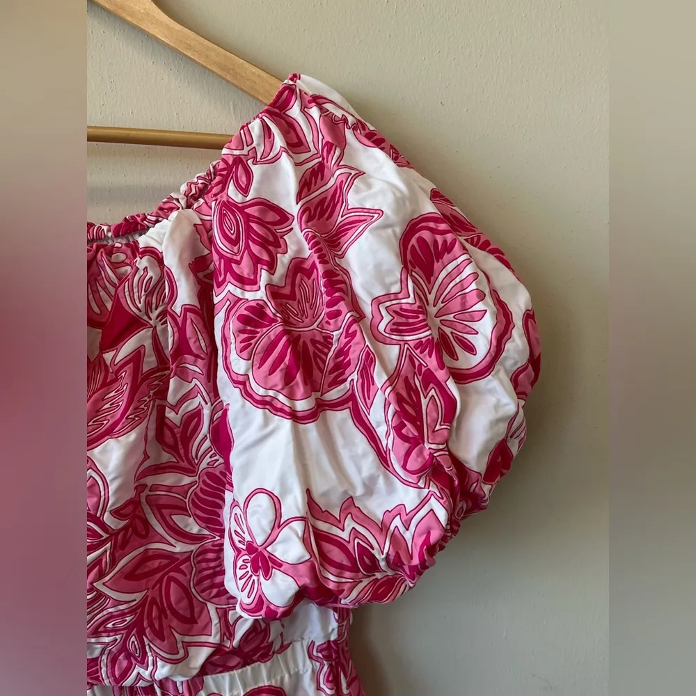 Trina Turk Limited Addition Tatiana Off-the Shoulder Pink Floral Dress - Image 3