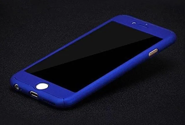 iPhone 8 Royal Blue 360 Shockproof Case Woh Screen Protector - Image 3
