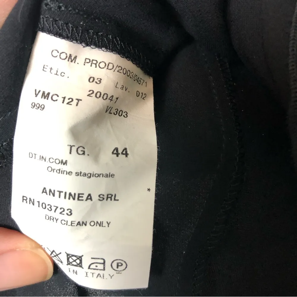 Armani Collezioni V Neck Blouse Short Sleeve Black - Image 6