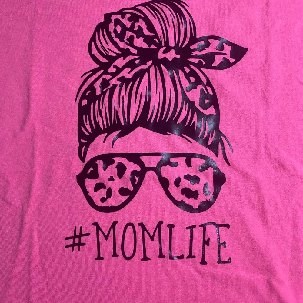 Mom Life Messy Bun Graphic tshirt - Image 6