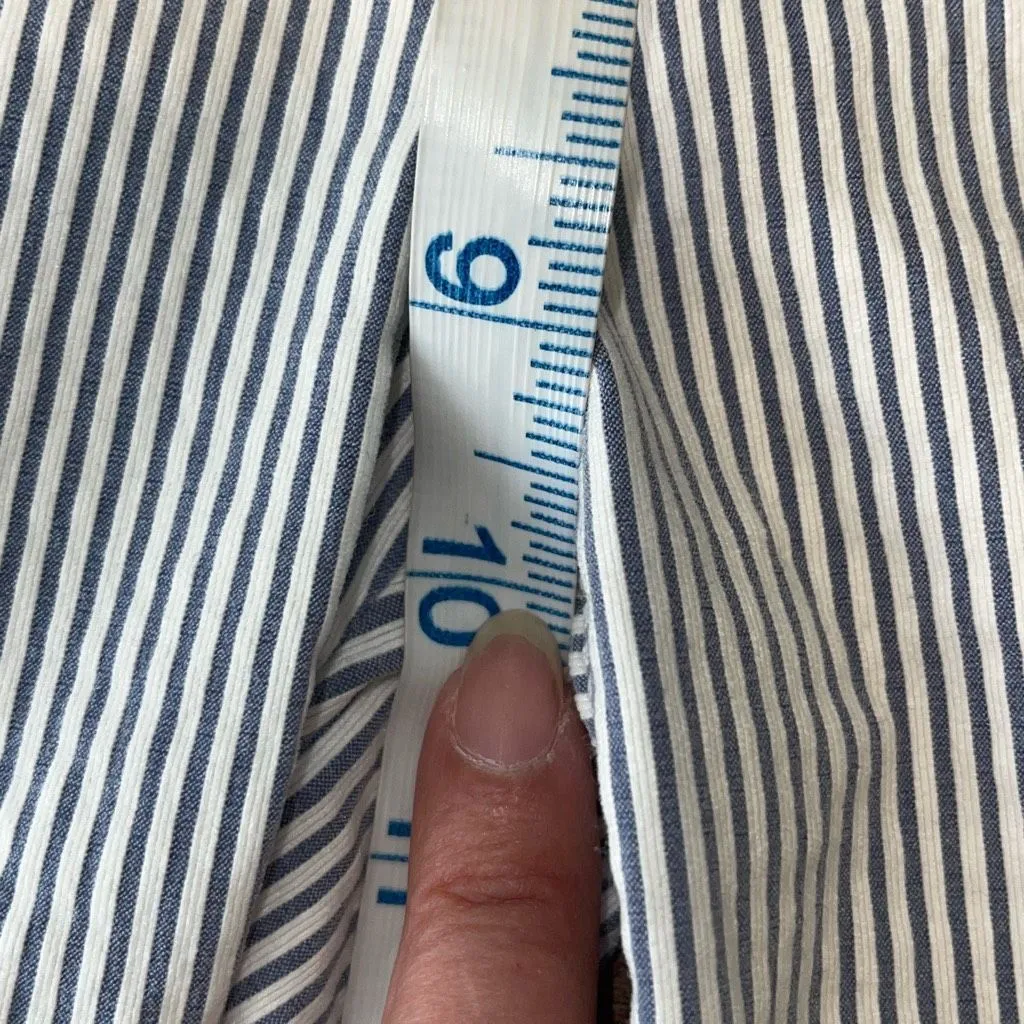 J. Crew Womens Cameron Pinstripe Cotton Blend Trouser Pants Blue White Size 2 - Image 8