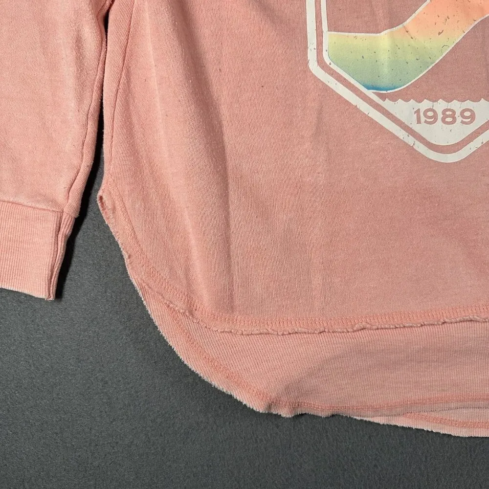 Vintage Surf Style Sweatshirt Womens S Crewneck Rainbow Wave Graphic Pullover - Image 7