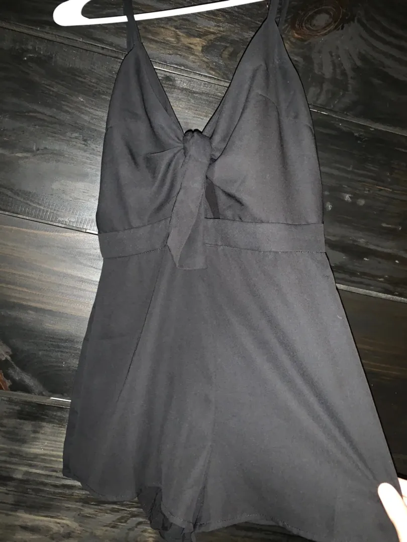 Wild Honey Black Tie Romper - Image 2