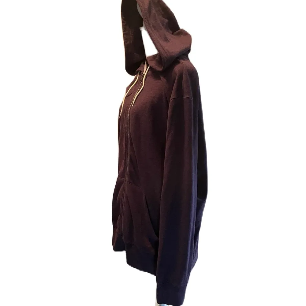 Mossimo Supply Co Athletic Fit Purple Zip Up Long Sleeve Hoodie Size Large - Image 3