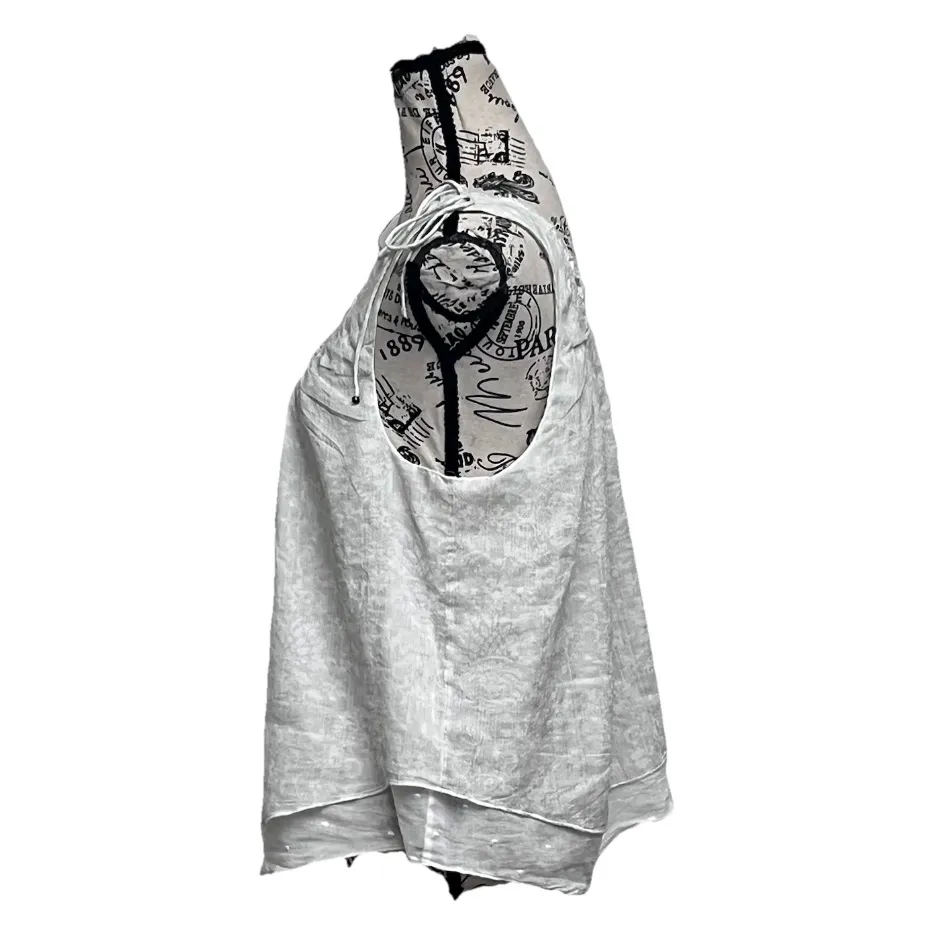 Aerie White Layered Tunic Blouse Women’s L Boho Fairy Cottagecore Coquette - Image 4