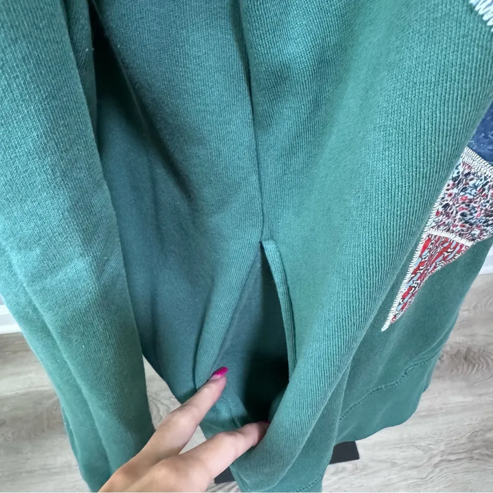 Tommy Hilfiger Collection Patchwork Quilt Star Green Tunic Sweatshirt XS - Image 6