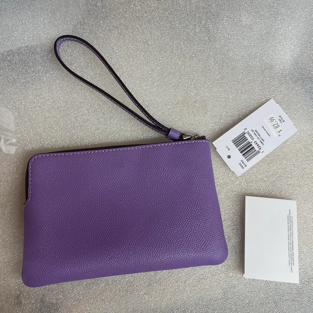 Coach Signature Corner Zip Wristlet Iris 58032 - Image 2