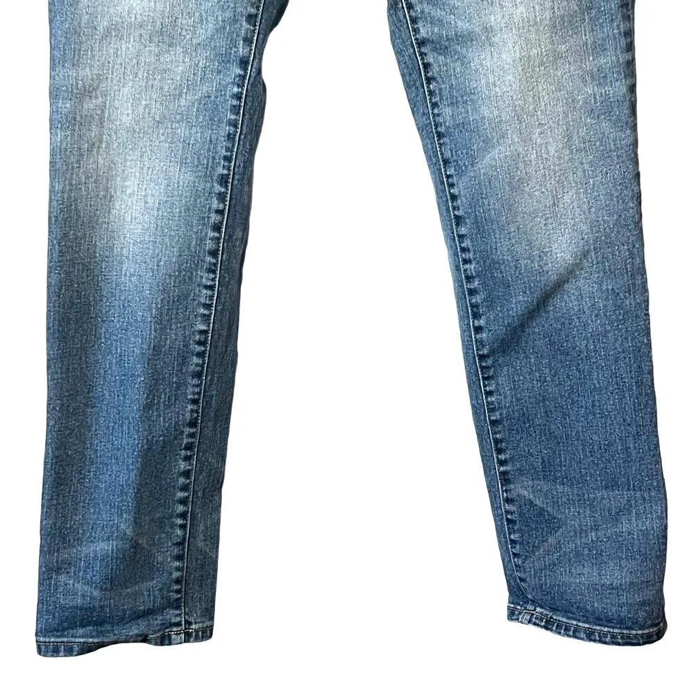 Aero‎ Women's Stone Wash Skinny Stretch Distressed Straight Leg Jeans Sz 30/32 Blue - Image 3