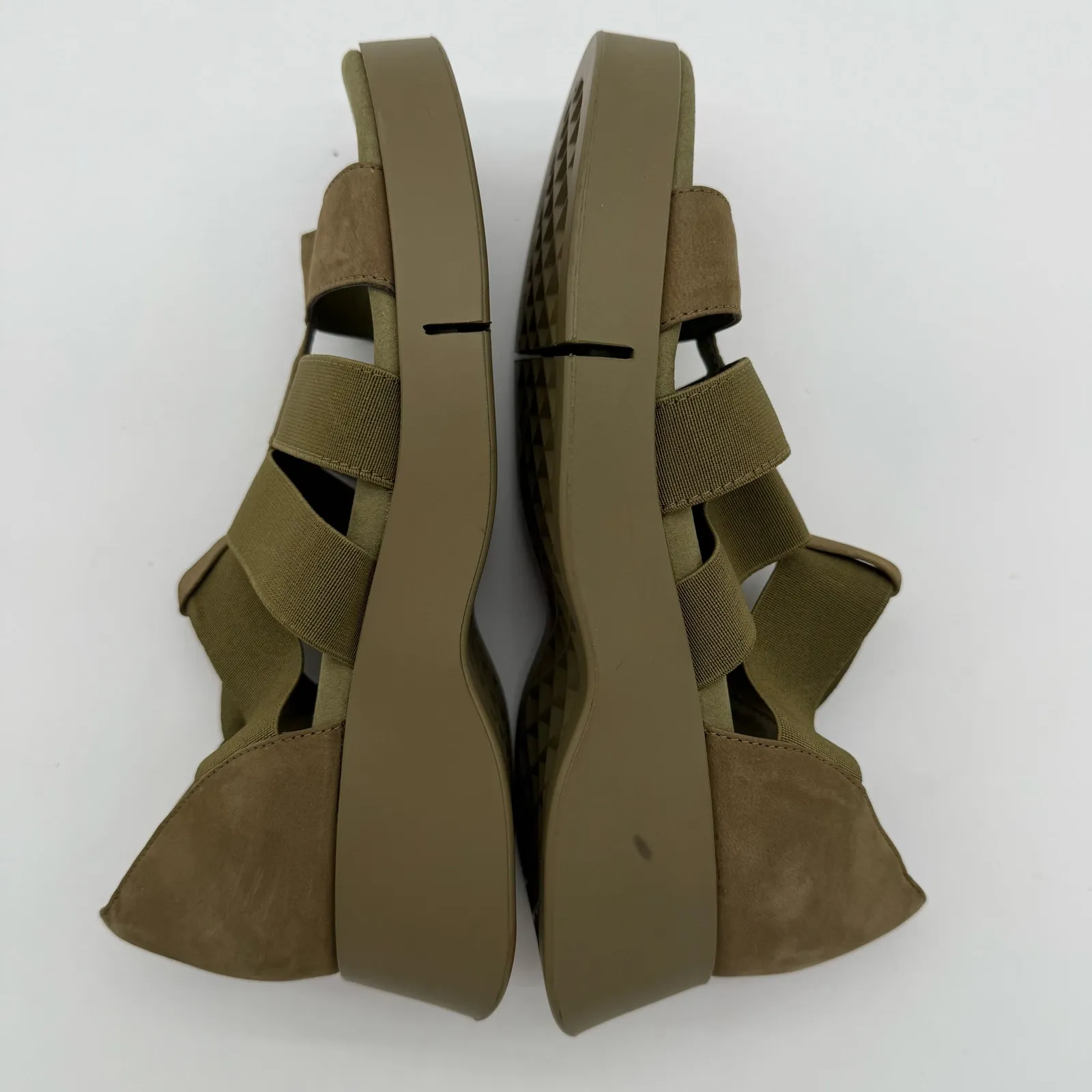 Aerosoles Fulton Stretch Sport Nubuck Comfort Olive Branch Green Sandals NWOB 7 - Image 3