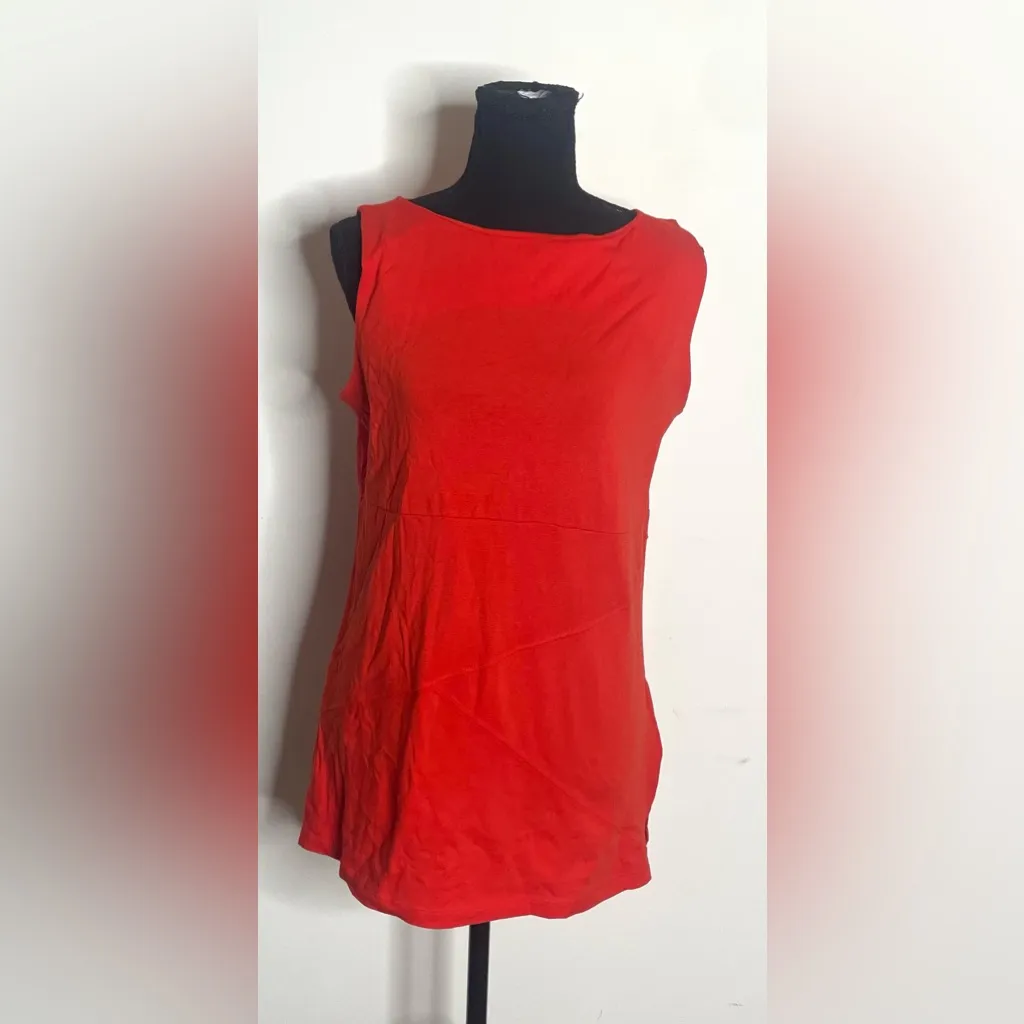 Jones New York Sport- Bold Red Orange Tank Top Size M - Image 2