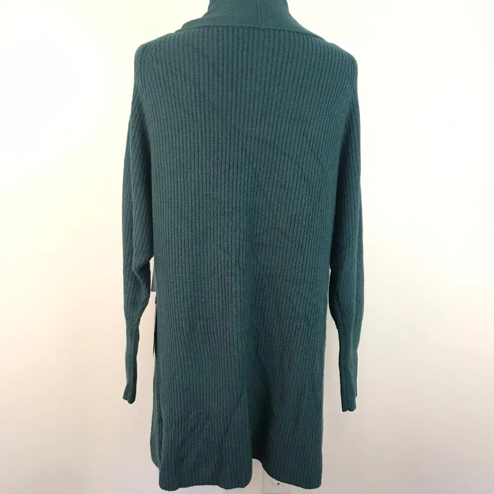 NWT Leith Dolman Green Knit Open Front Knit Cardigan Sweater Size Small - Image 5
