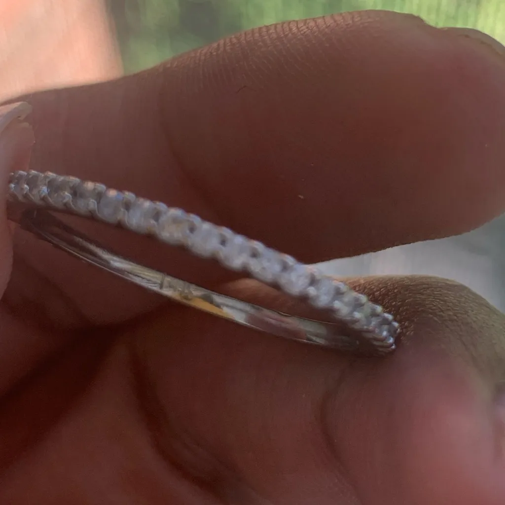 14kt White Gold 1/2 Carat Eternity Band - Image 7