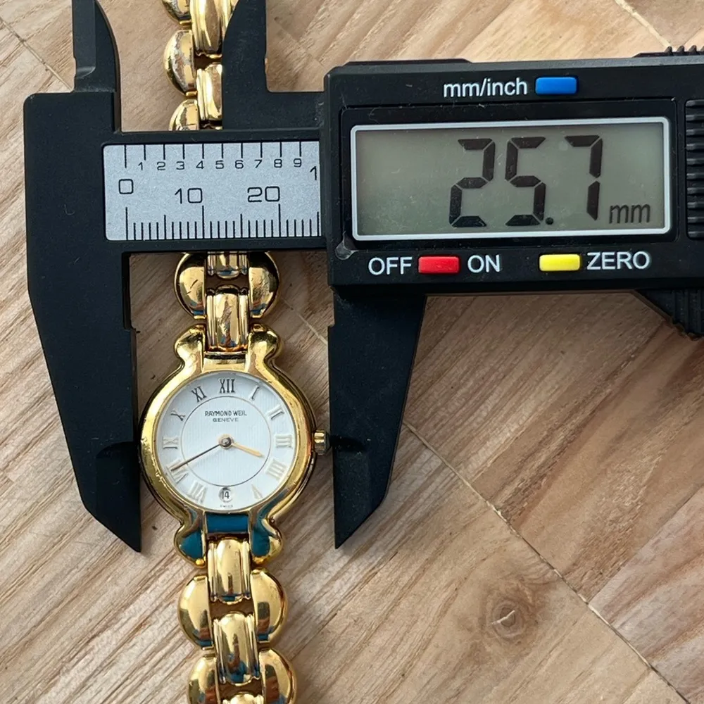 Raymond Weil Geneve Rare 18K Gold Plated Luxury Ladies Watch White Dial - Image 11