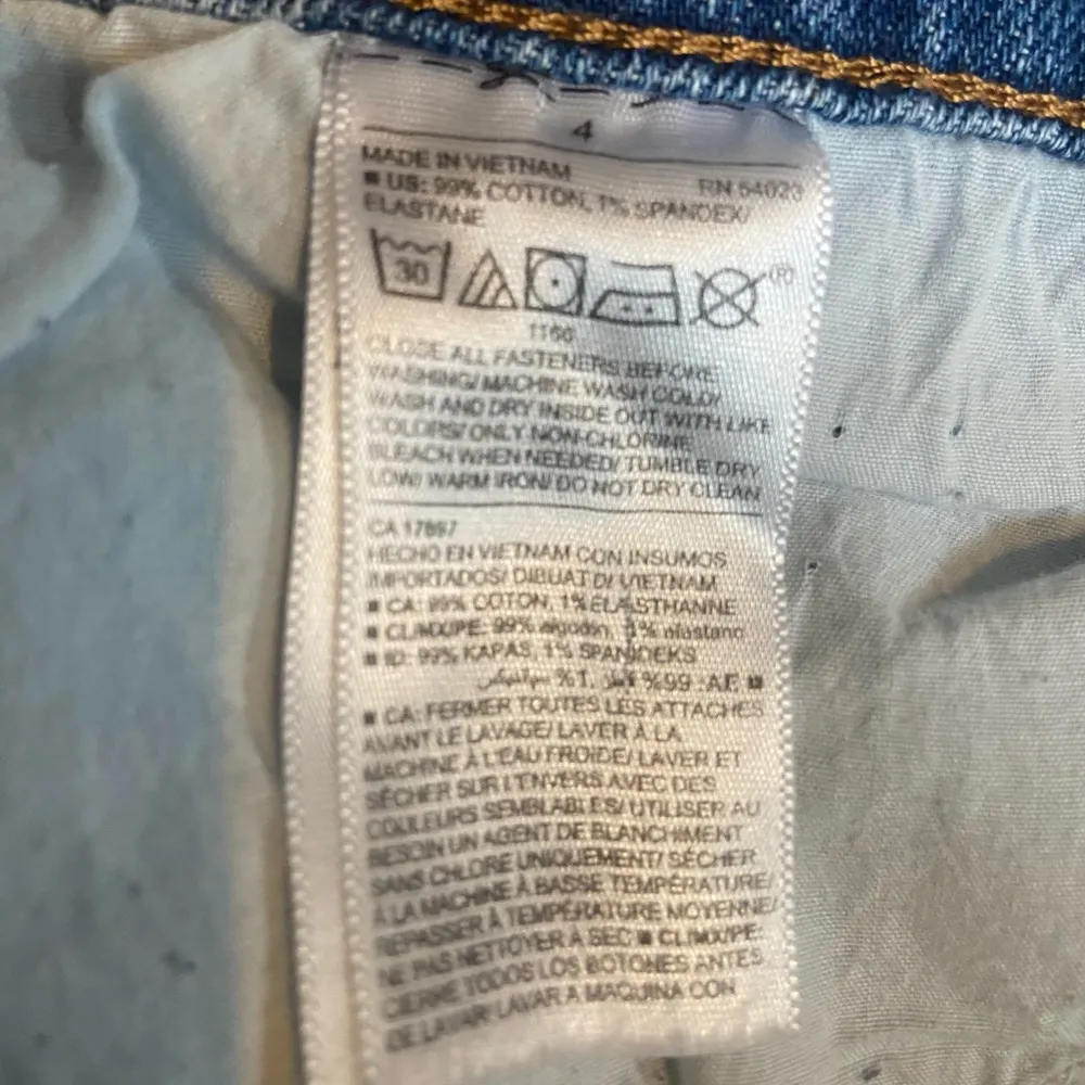 distress size 4 boyfriend denim shorts. Approximate 3 inch inseam. - Image 5