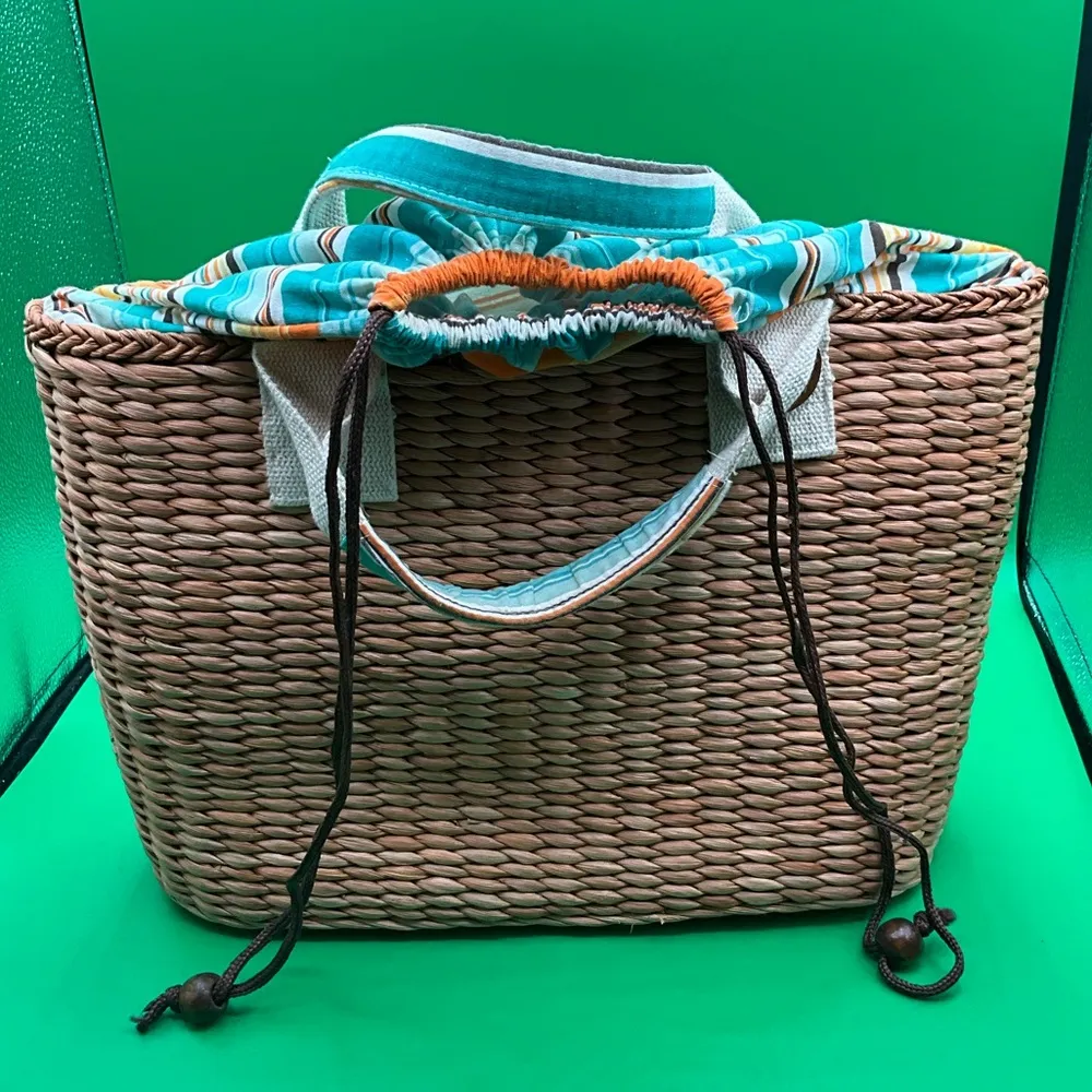 A Rare Large Vintage Straw Billabong Beach Bag Handbag So Rare HTF Awesome!! - Image 3