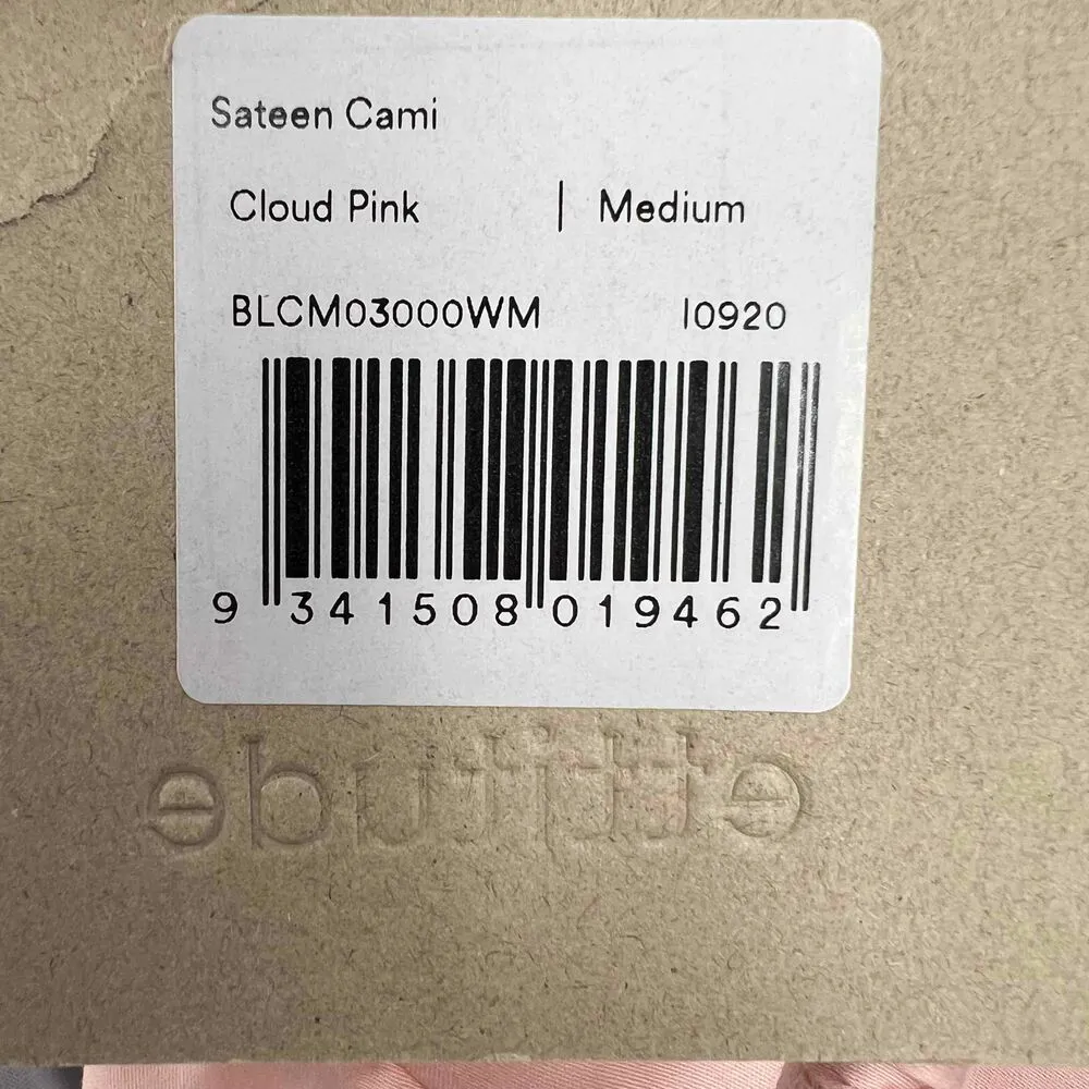 Ettitude Camisole Pink Sateen Spaghetti Straps V Neck Medium with Gift Pouch New - Image 3