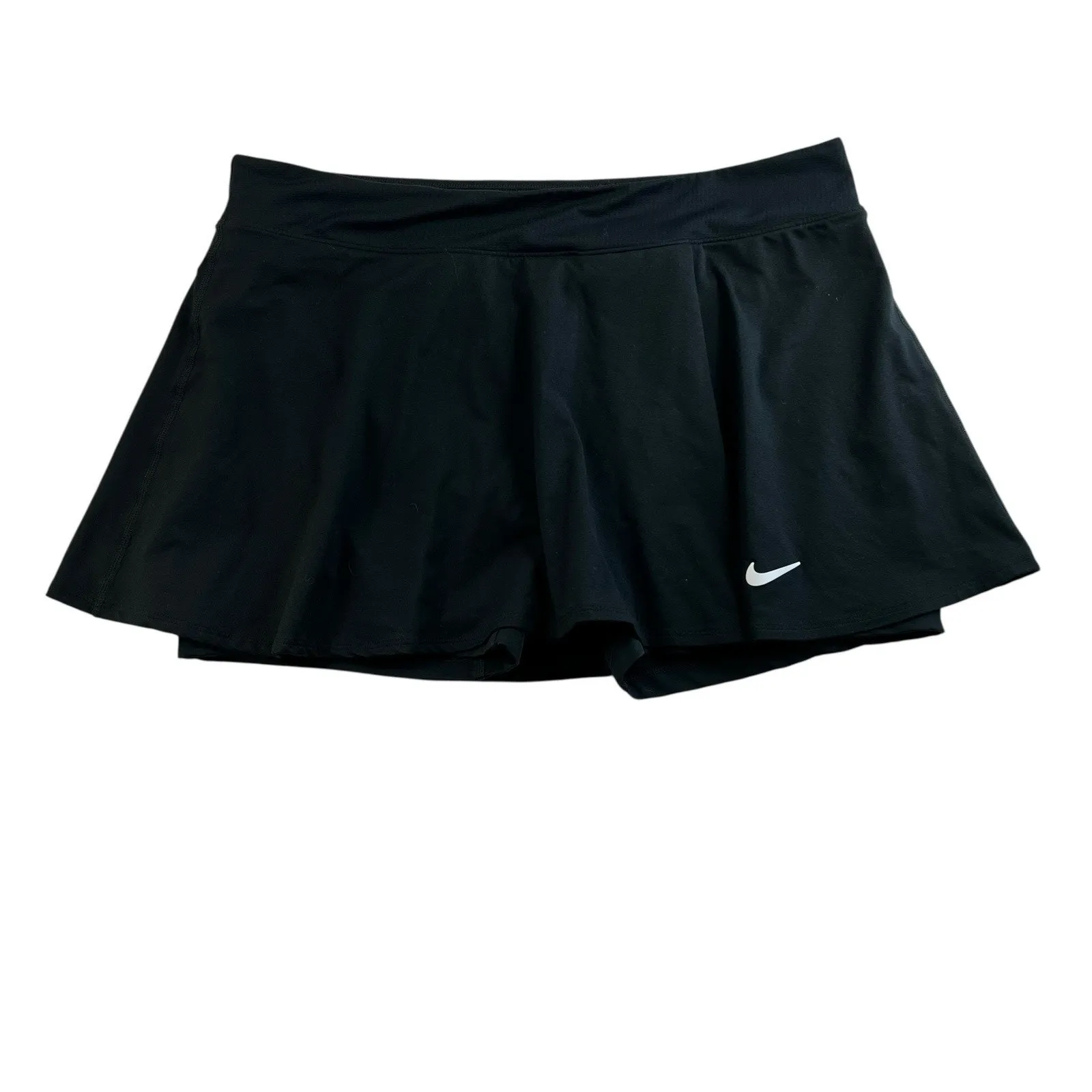 Nike XL Court Dri-FIT Victory Flouncy Skirt Black Tennis Standard Fit Women's - Image 2