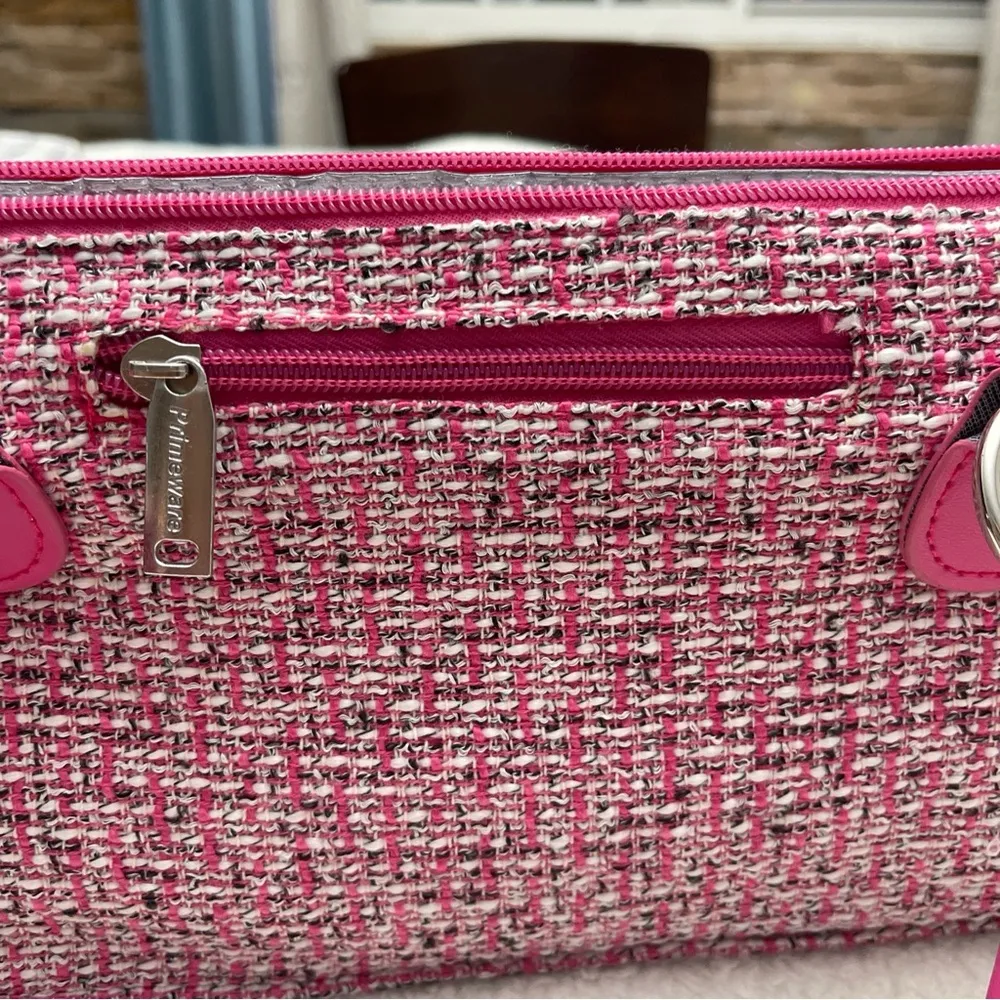 Wine pink clutch tweed design - Image 3