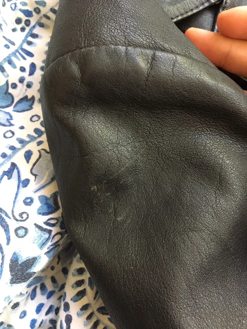 Vintage Peruvian Leather Jacket Black Size 6 - Image 7