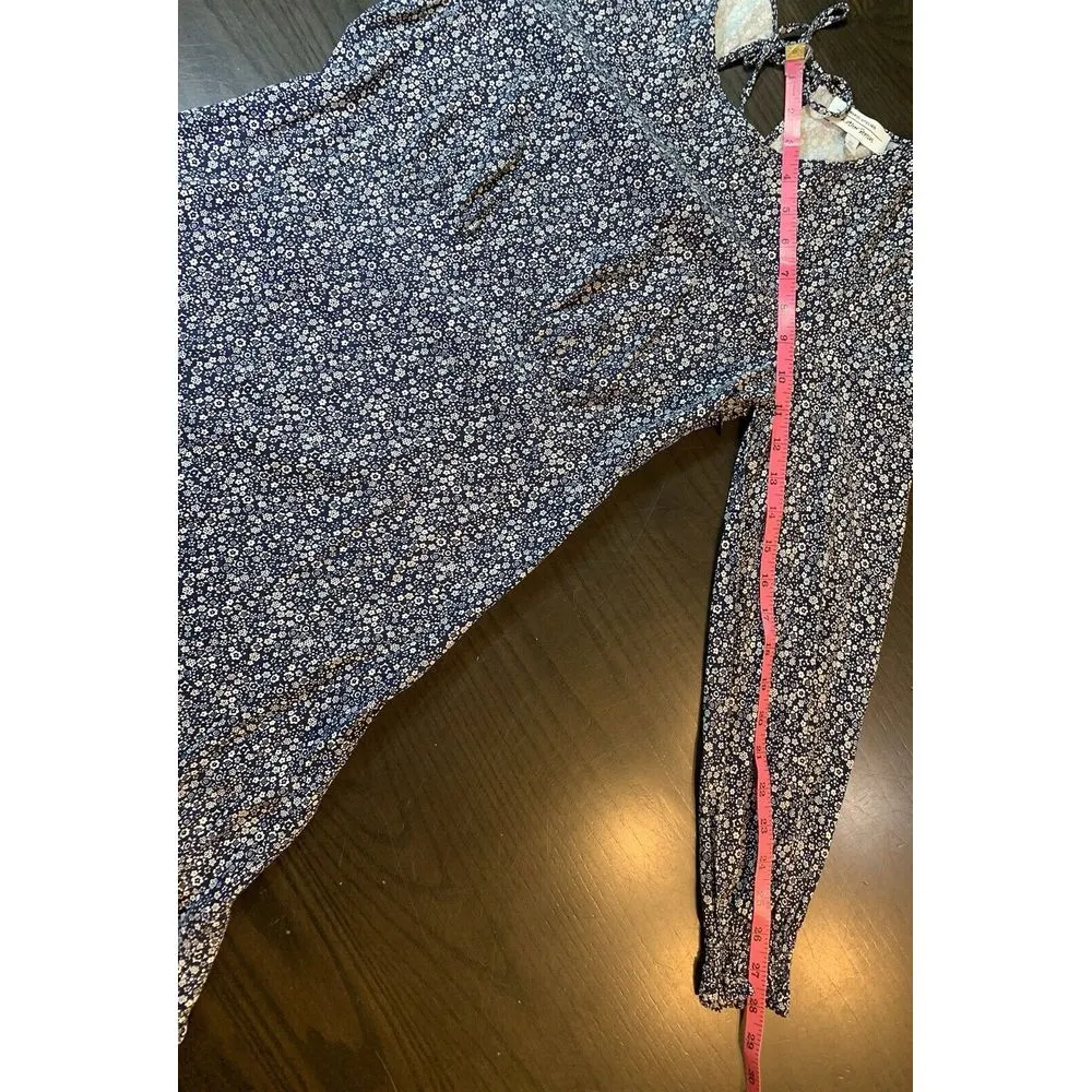 Paris‎ Atelier & Other Stories Dress 4 Blue Ditsy Floral Booomcore Flowy Preppy - Image 13