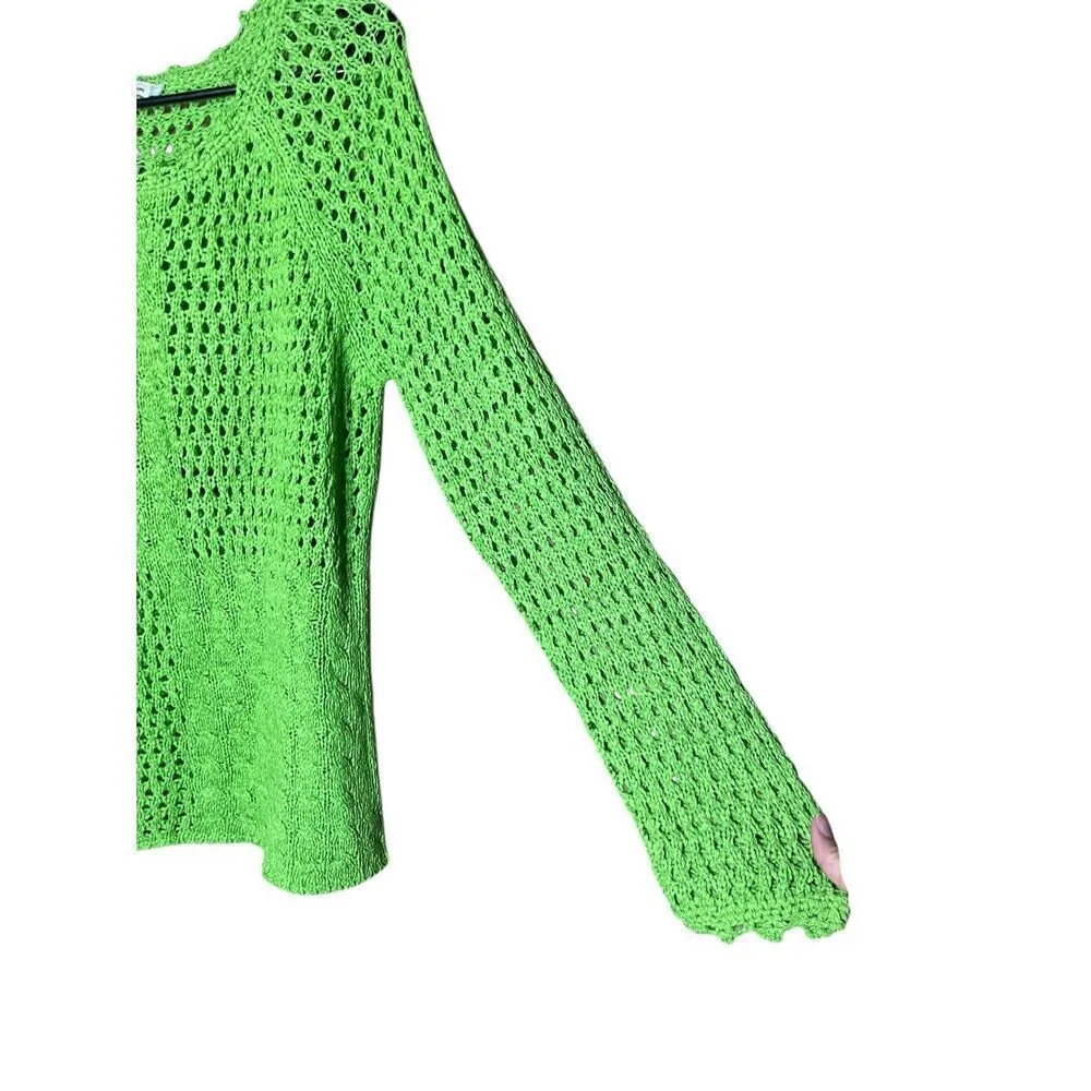 French Laundry Green Knit‎ Sweater Size M - Image 3