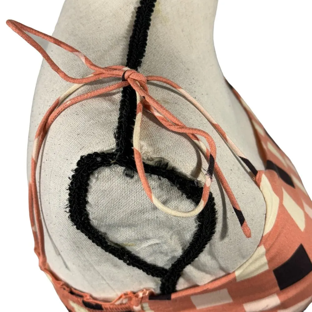 O’Neill Small Laura Cropped Tank Top Geometric Tie Spaghetti Straps Lightweight - Image 3