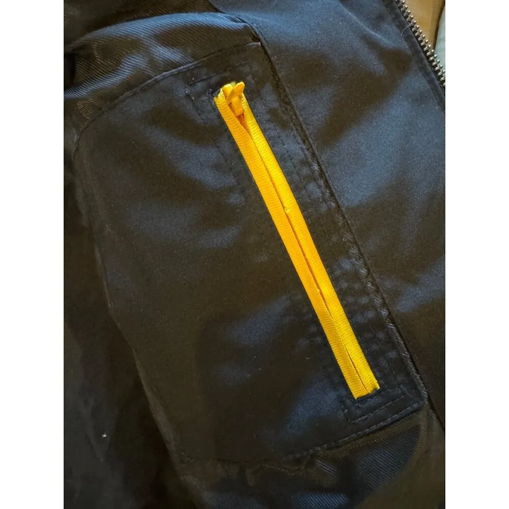 French Connection  Coat Women Medium Black Hooded Down Insulated Full Zip Parka - Image 14